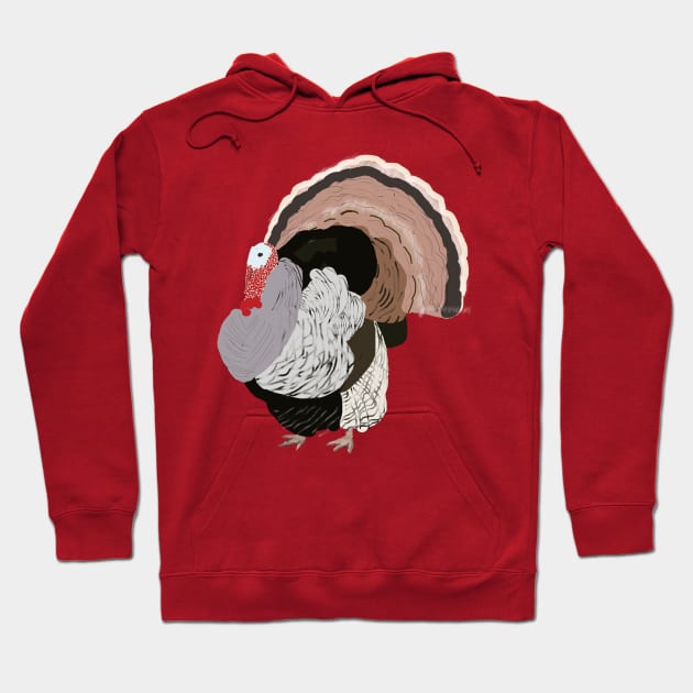 Turkey Illustration Hoodie by ahadden